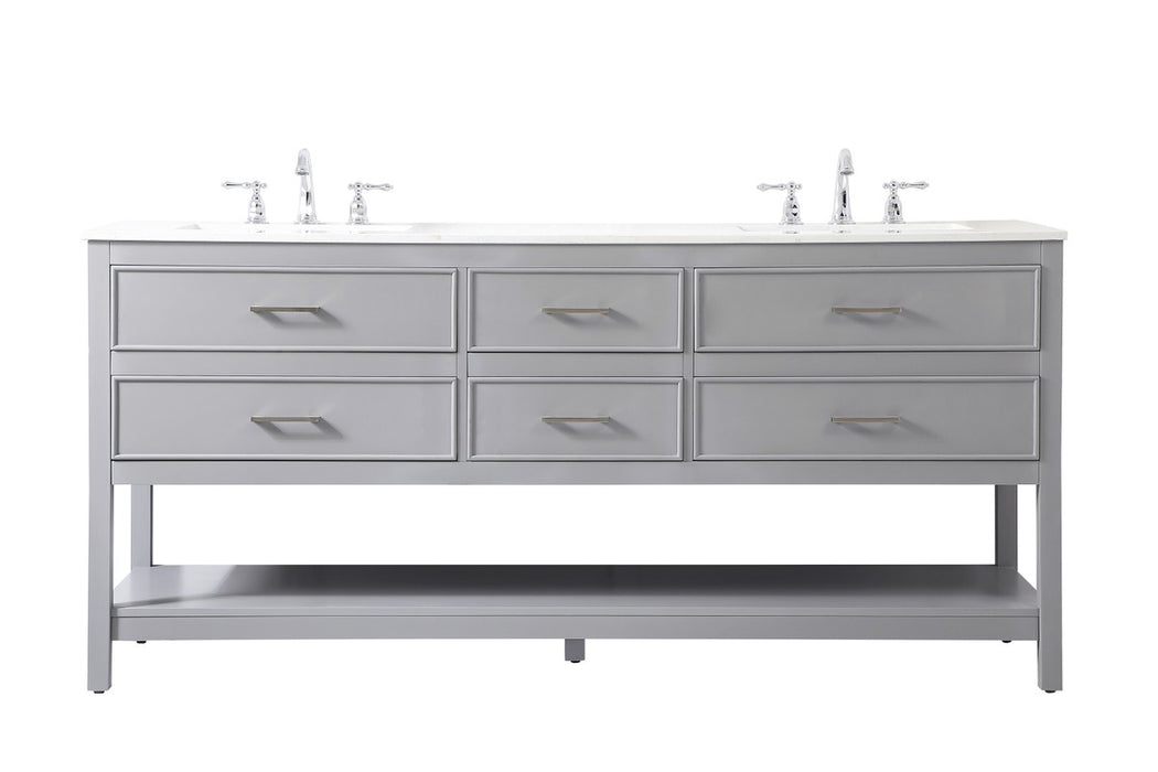 Elegant Lighting VF19072DGR Vanity Sink Set, Grey