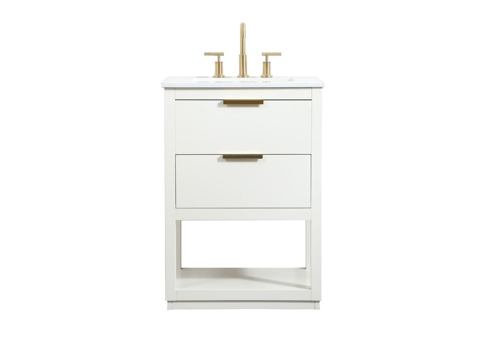 Elegant Lighting VF19224WH Vanity Sink Set, White