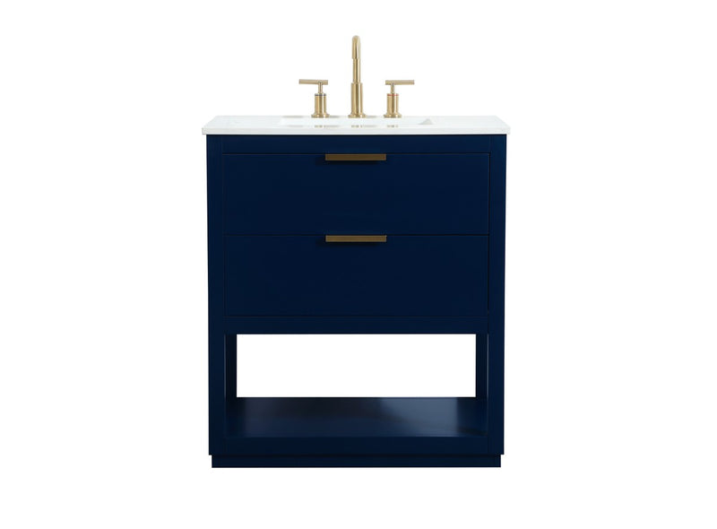 Elegant Lighting VF19230BL Vanity Sink Set, Blue