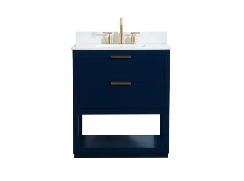 Elegant Lighting VF19230BL-BS Vanity Sink Set, Blue
