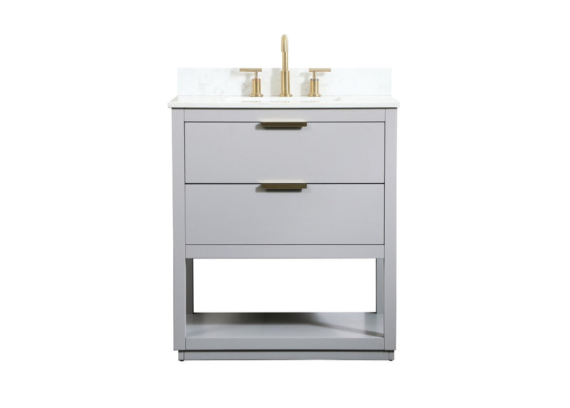 Elegant Lighting VF19230GR-BS Vanity Sink Set, Grey