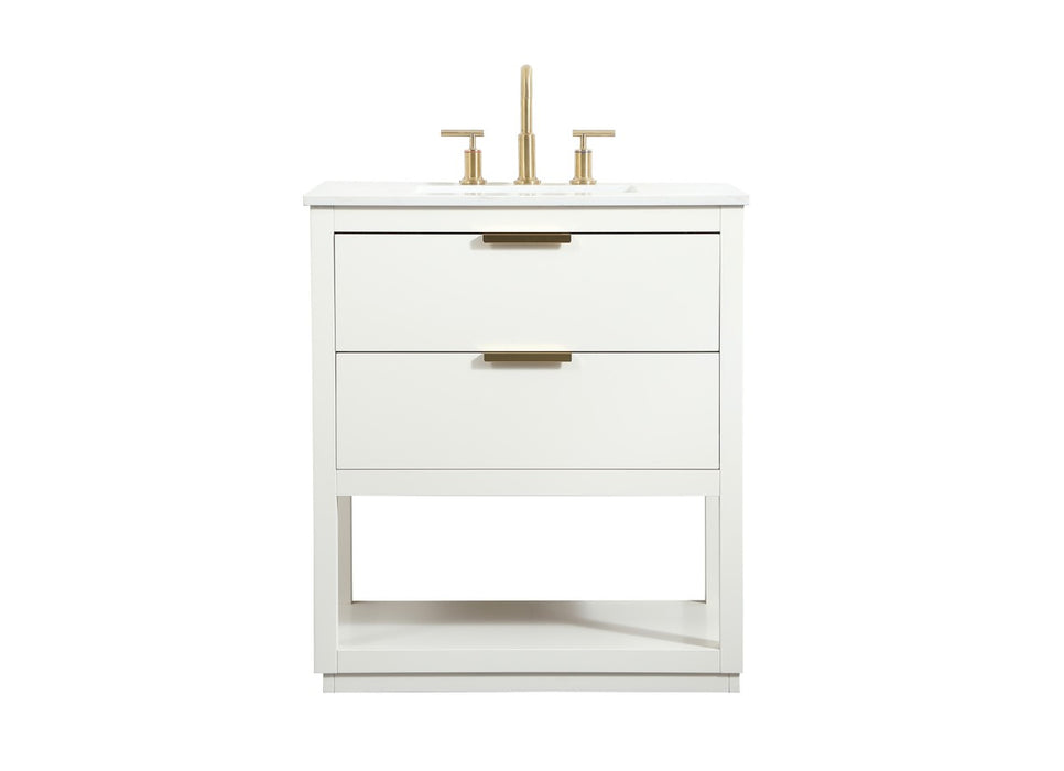Elegant Lighting VF19230WH Vanity Sink Set, White