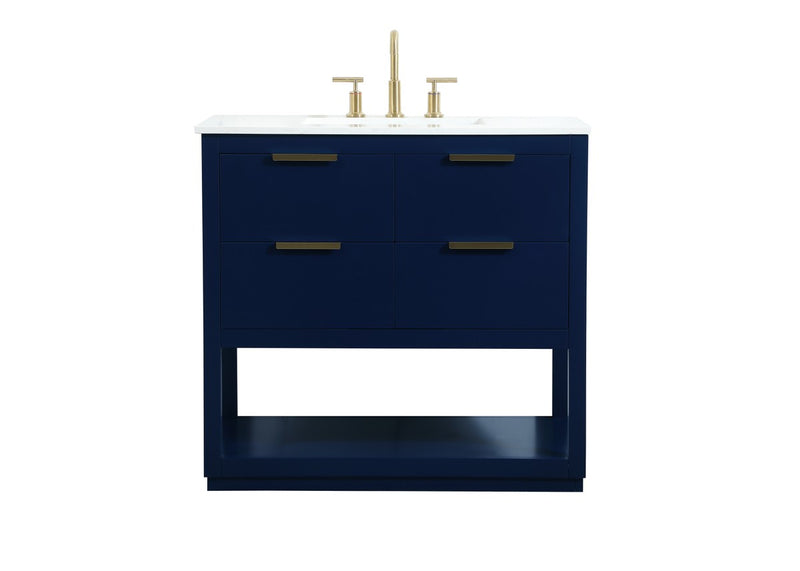 Elegant Lighting VF19236BL Vanity Sink Set, Blue