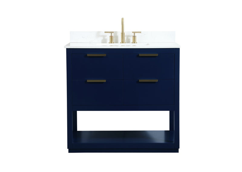 Elegant Lighting VF19236BL-BS Vanity Sink Set, Blue