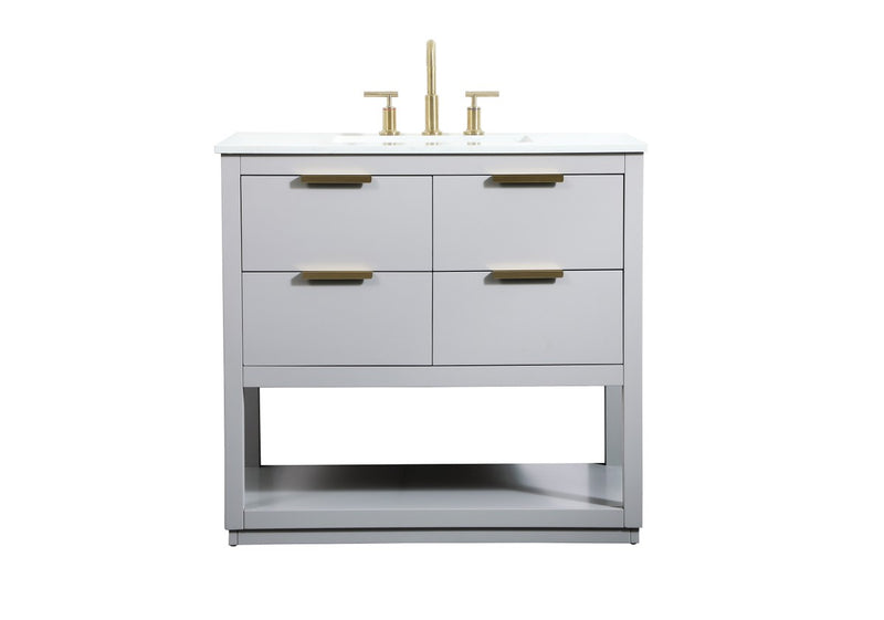 Elegant Lighting VF19236GR Vanity Sink Set, Grey