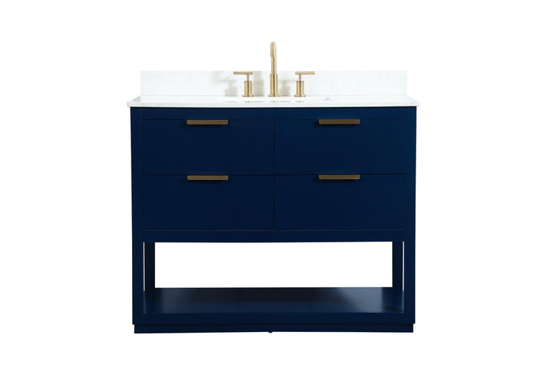 Elegant Lighting VF19242BL-BS Vanity Sink Set, Blue
