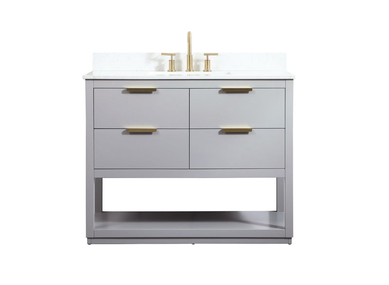 Elegant Lighting VF19242GR-BS Vanity Sink Set, Grey