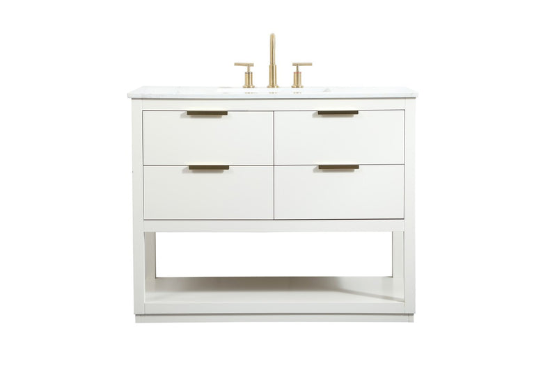 Elegant Lighting VF19242WH Vanity Sink Set, White