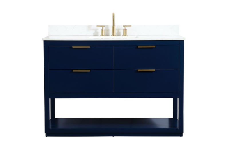 Elegant Lighting VF19248BL-BS Vanity Sink Set, Blue
