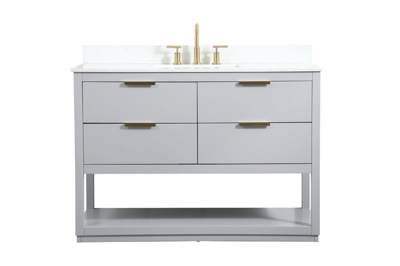Elegant Lighting VF19248GR-BS Vanity Sink Set, Grey
