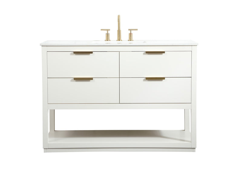 Elegant Lighting VF19248WH Vanity Sink Set, White