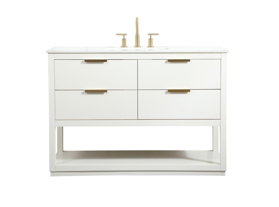 Elegant Lighting VF19248WH Vanity Sink Set, White