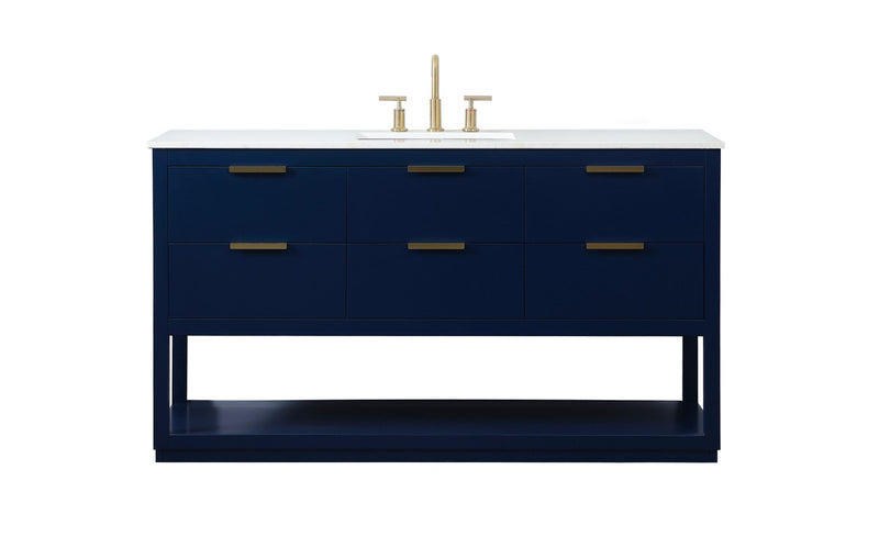 Elegant Lighting VF19260BL Vanity Sink Set, Blue