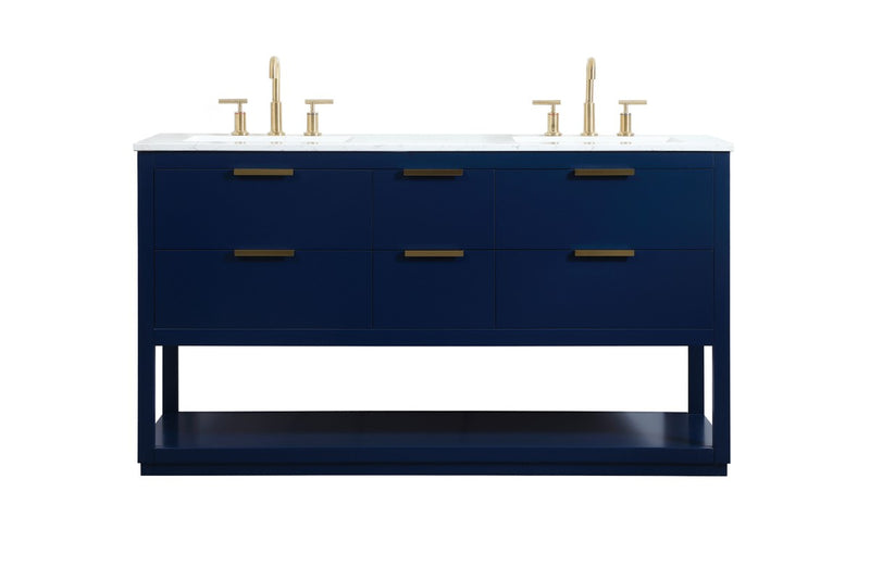 Elegant Lighting VF19260DBL Vanity Sink Set, Blue