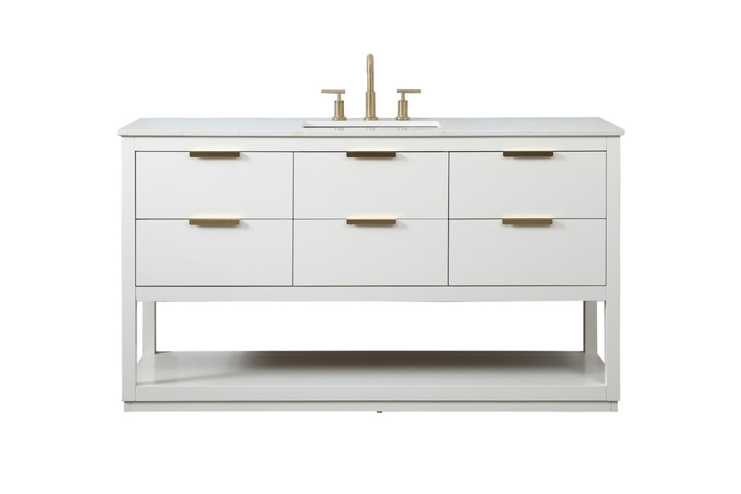 Elegant Lighting VF19260WH Vanity Sink Set, White