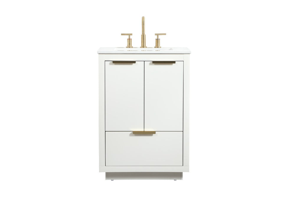 Elegant Lighting VF19424WH Vanity Sink Set, White