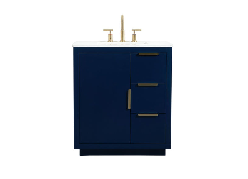 Elegant Lighting VF19430BL Vanity Sink Set, Blue
