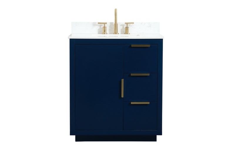 Elegant Lighting VF19430BL-BS Vanity Sink Set, Blue