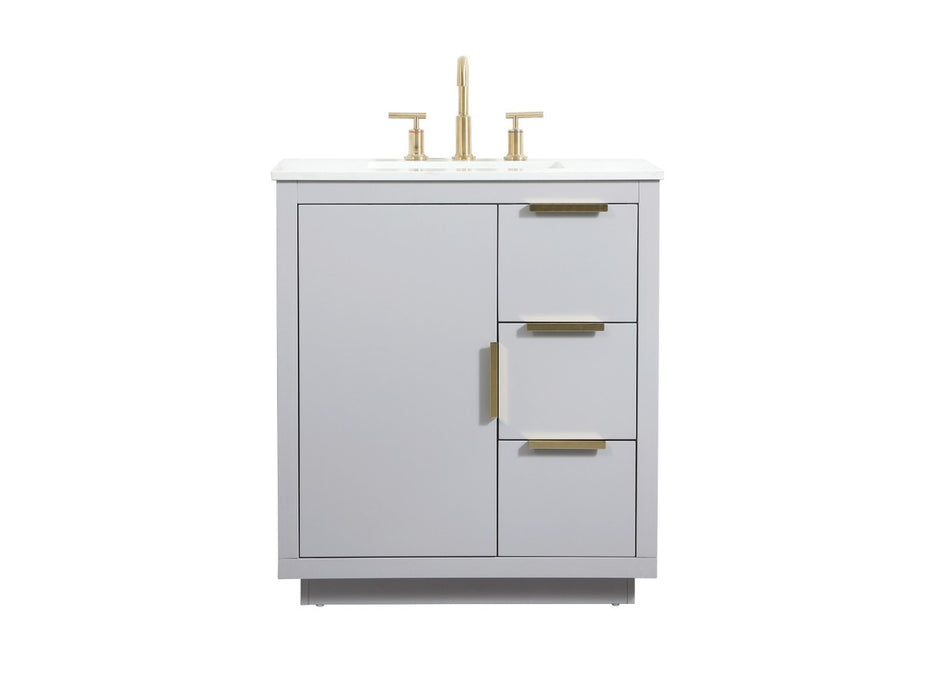 Elegant Lighting VF19430GR Vanity Sink Set, Grey