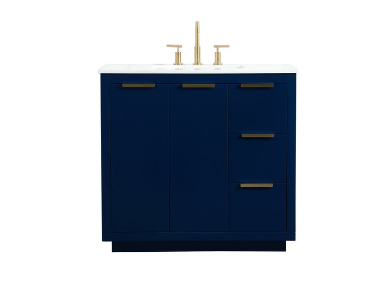 Elegant Lighting VF19436BL Vanity Sink Set, Blue