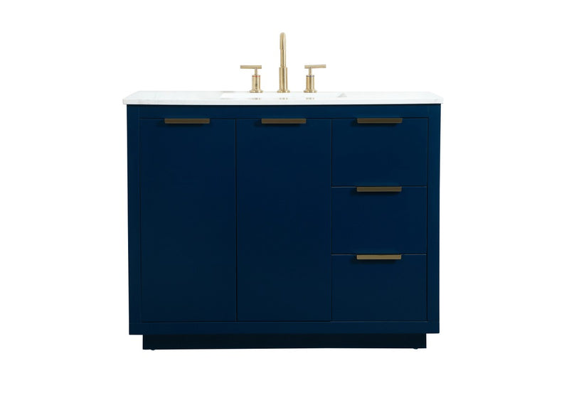 Elegant Lighting VF19442BL Vanity Sink Set, Blue