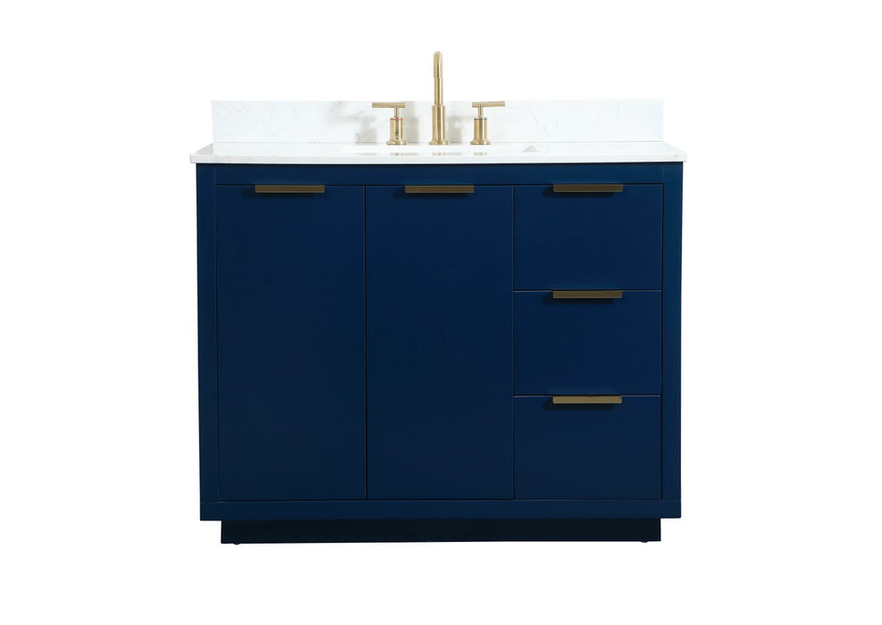 Elegant Lighting VF19442BL-BS Vanity Sink Set, Blue