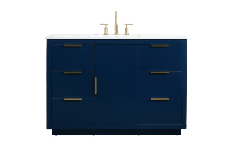 Elegant Lighting VF19448BL Vanity Sink Set, Blue