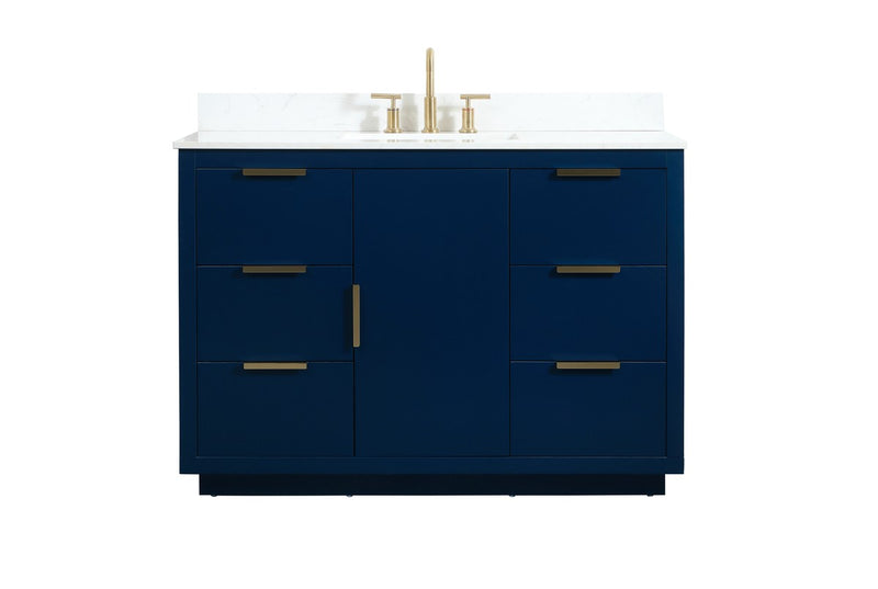 Elegant Lighting VF19448BL-BS Vanity Sink Set, Blue