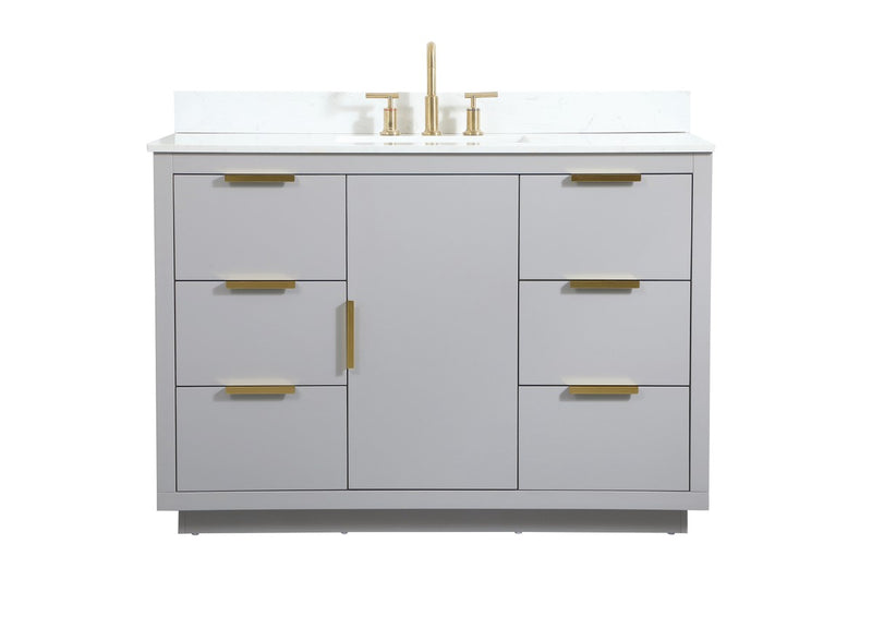Elegant Lighting VF19448GR-BS Vanity Sink Set, Grey