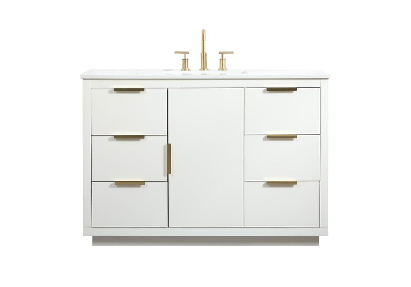 Elegant Lighting VF19448WH Vanity Sink Set, White