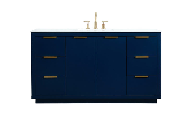 Elegant Lighting VF19460BL Vanity Sink Set, Blue
