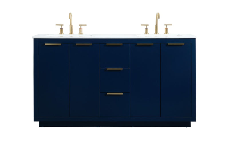 Elegant Lighting VF19460DBL Vanity Sink Set, Blue