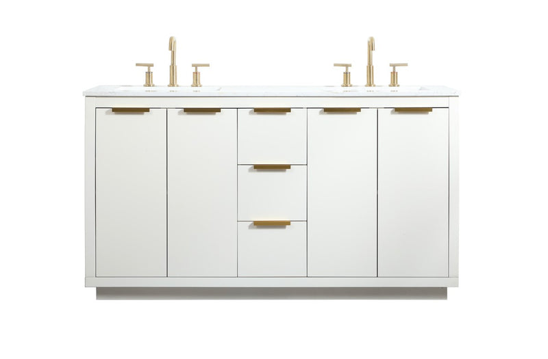 Elegant Lighting VF19460DWH Vanity Sink Set, White
