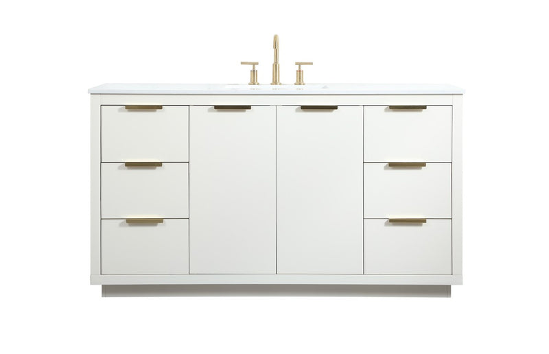 Elegant Lighting VF19460WH Vanity Sink Set, White