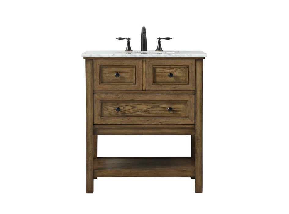 Elegant Lighting VF27030DW Single Bathroom Vanity, Driftwood