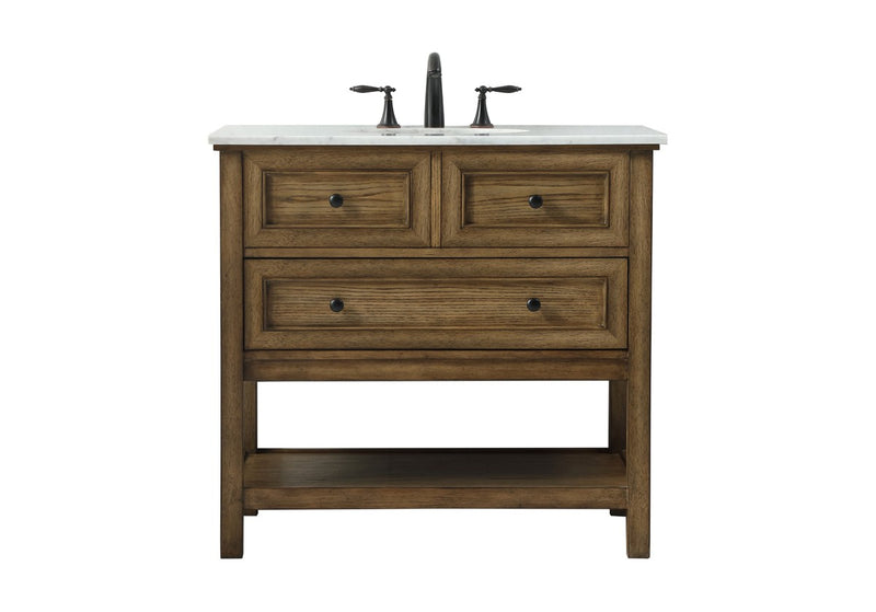 Elegant Lighting VF27036DW Single Bathroom Vanity, Driftwood