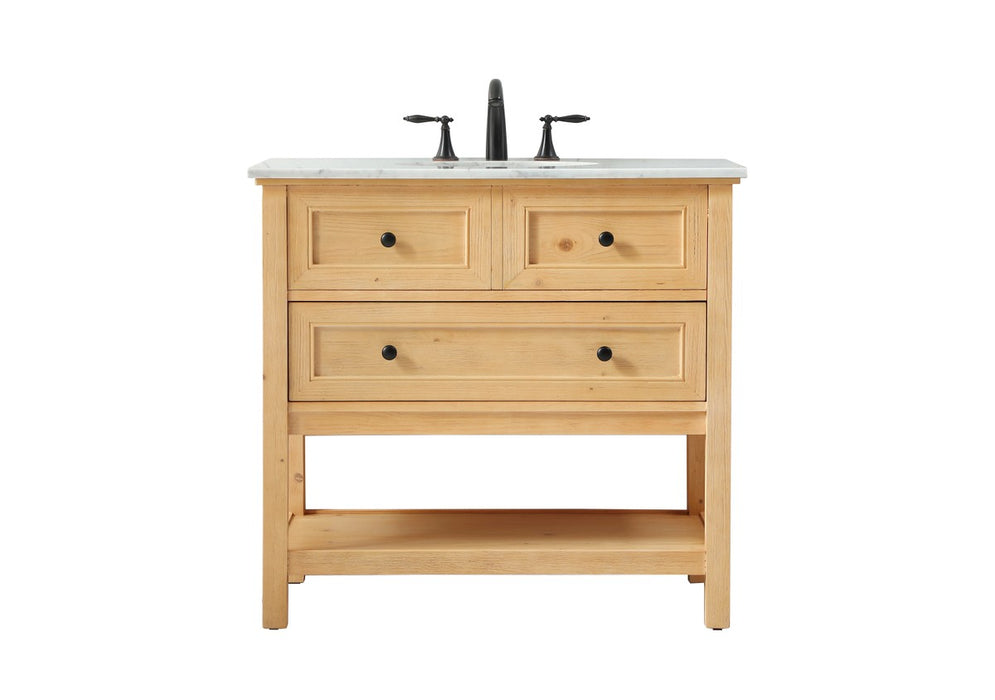 Elegant Lighting VF27036NW Single Bathroom Vanity, Natural Wood