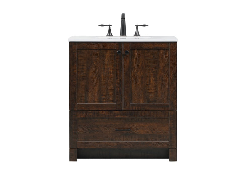 Elegant Lighting VF2830EX Single Bathroom Vanity, expresso