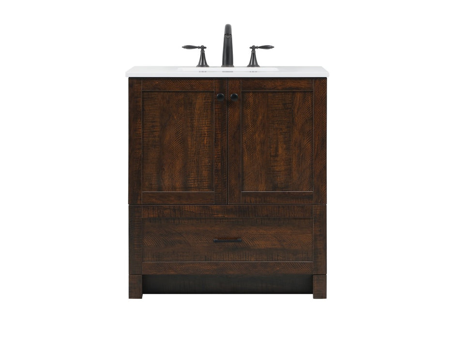 Elegant Lighting VF2830EX Single Bathroom Vanity, expresso