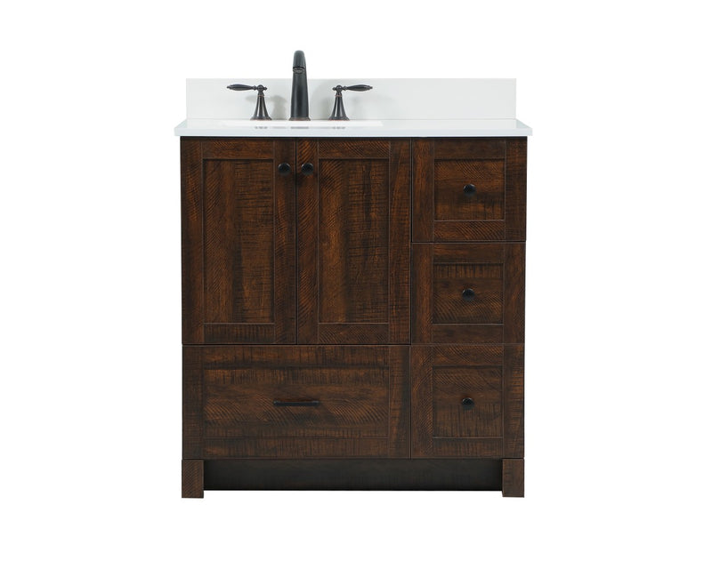 Elegant Lighting VF2832EX-BS Single Bathroom Vanity, expresso