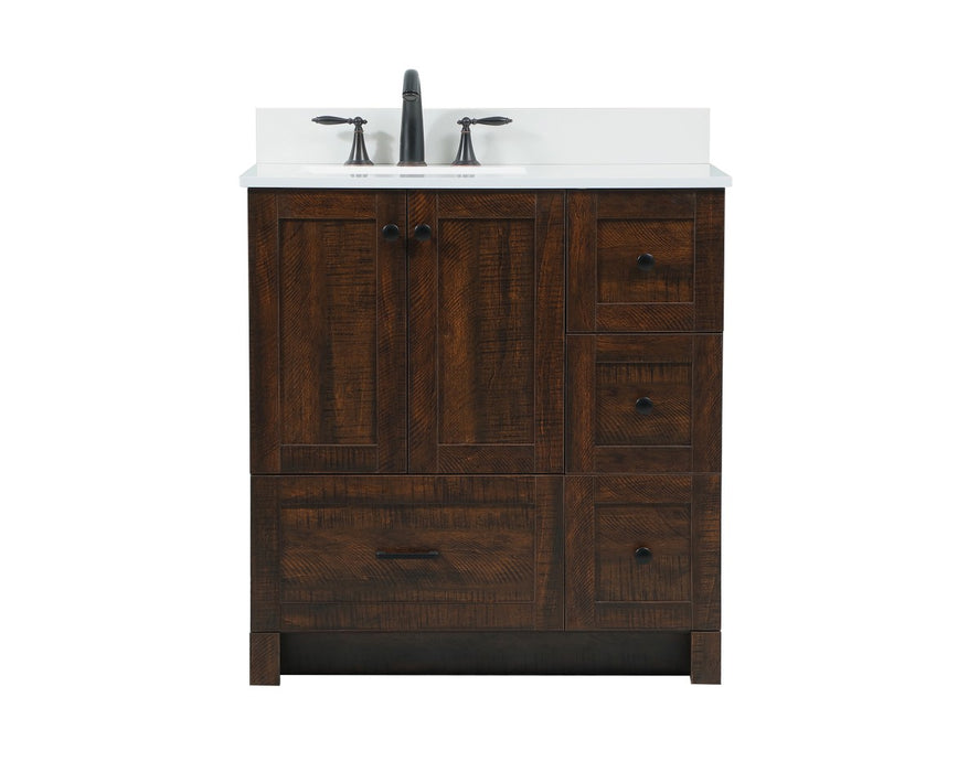 Elegant Lighting VF2832EX-BS Single Bathroom Vanity, expresso