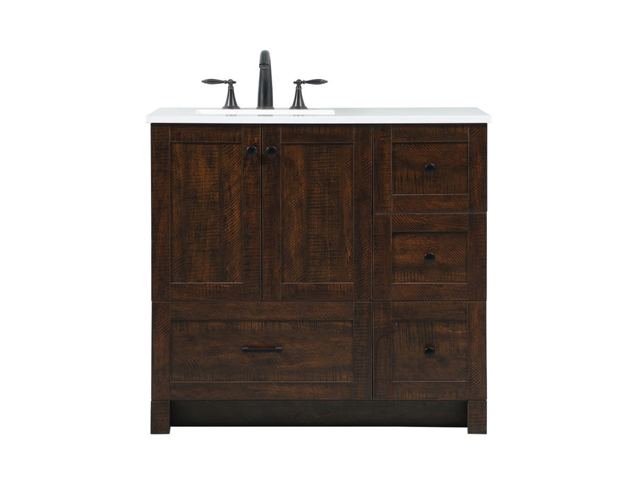 Elegant Lighting VF2836EX Single Bathroom Vanity, expresso