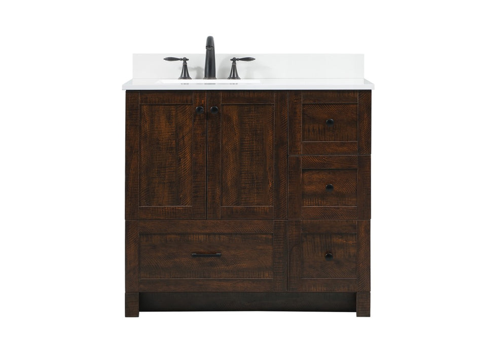 Elegant Lighting VF2836EX-BS Single Bathroom Vanity, expresso