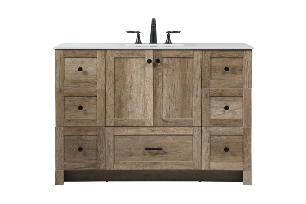 Elegant Lighting VF2848NT Single Bathroom Vanity, natural oak
