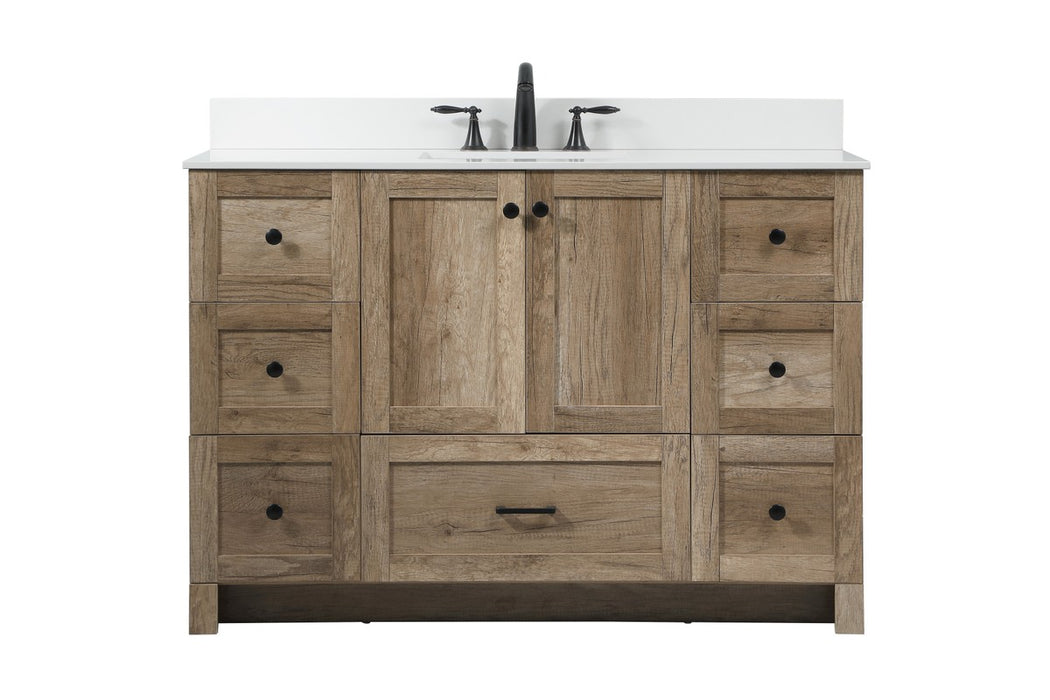 Elegant Lighting VF2848NT-BS Single Bathroom Vanity, natural oak