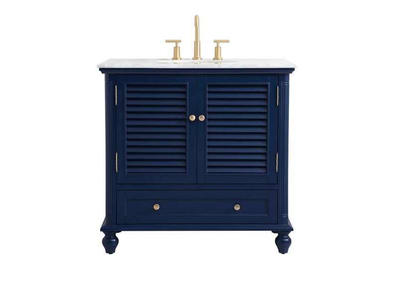 Elegant Lighting VF30536BL Vanity Sink Set, Blue
