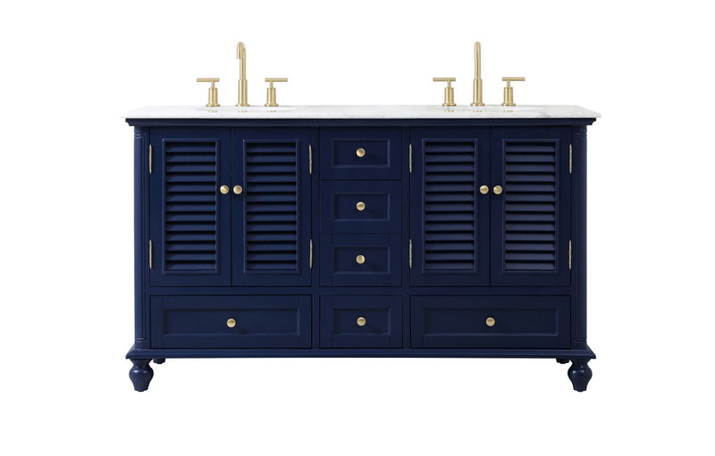 Elegant Lighting VF30560DBL Vanity Sink Set, Blue