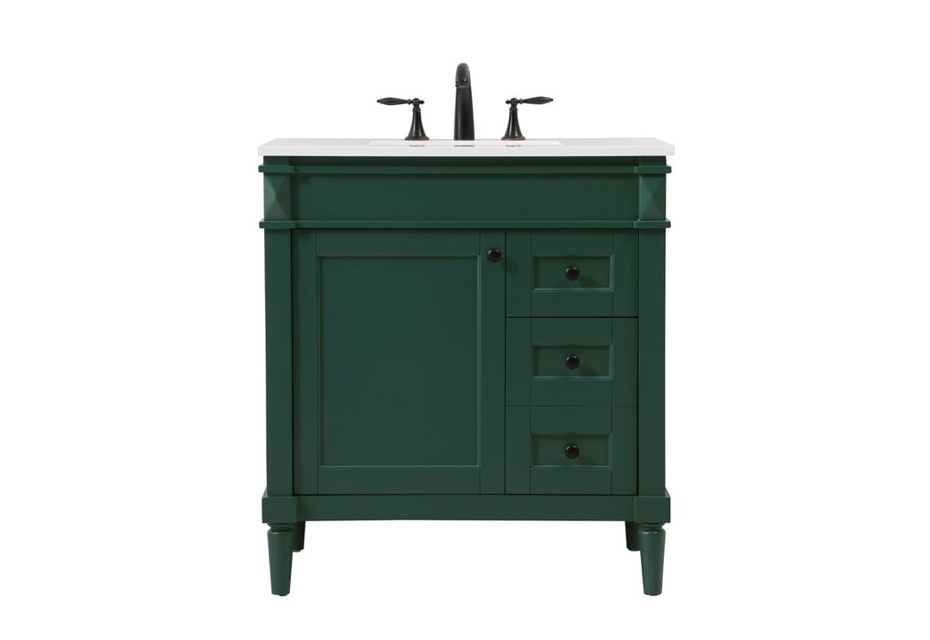 Elegant Lighting VF31832GN Single Bathroom Vanity, Green