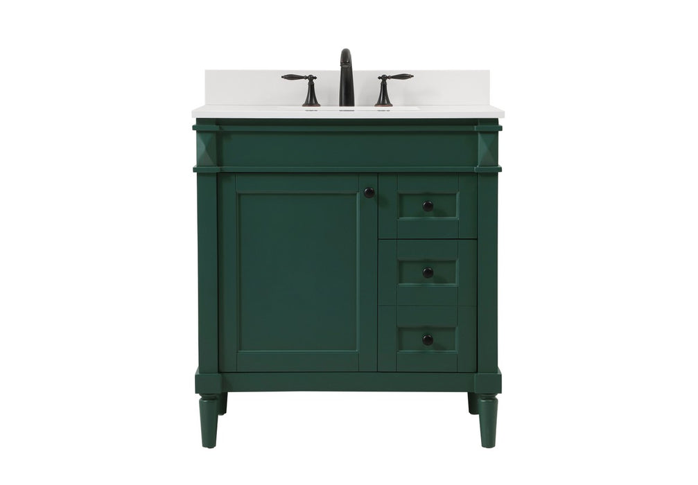 Elegant Lighting VF31832GN-BS Single Bathroom Vanity, Green