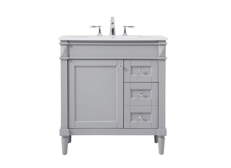 Elegant Lighting VF31832GR Single Bathroom Vanity, Grey